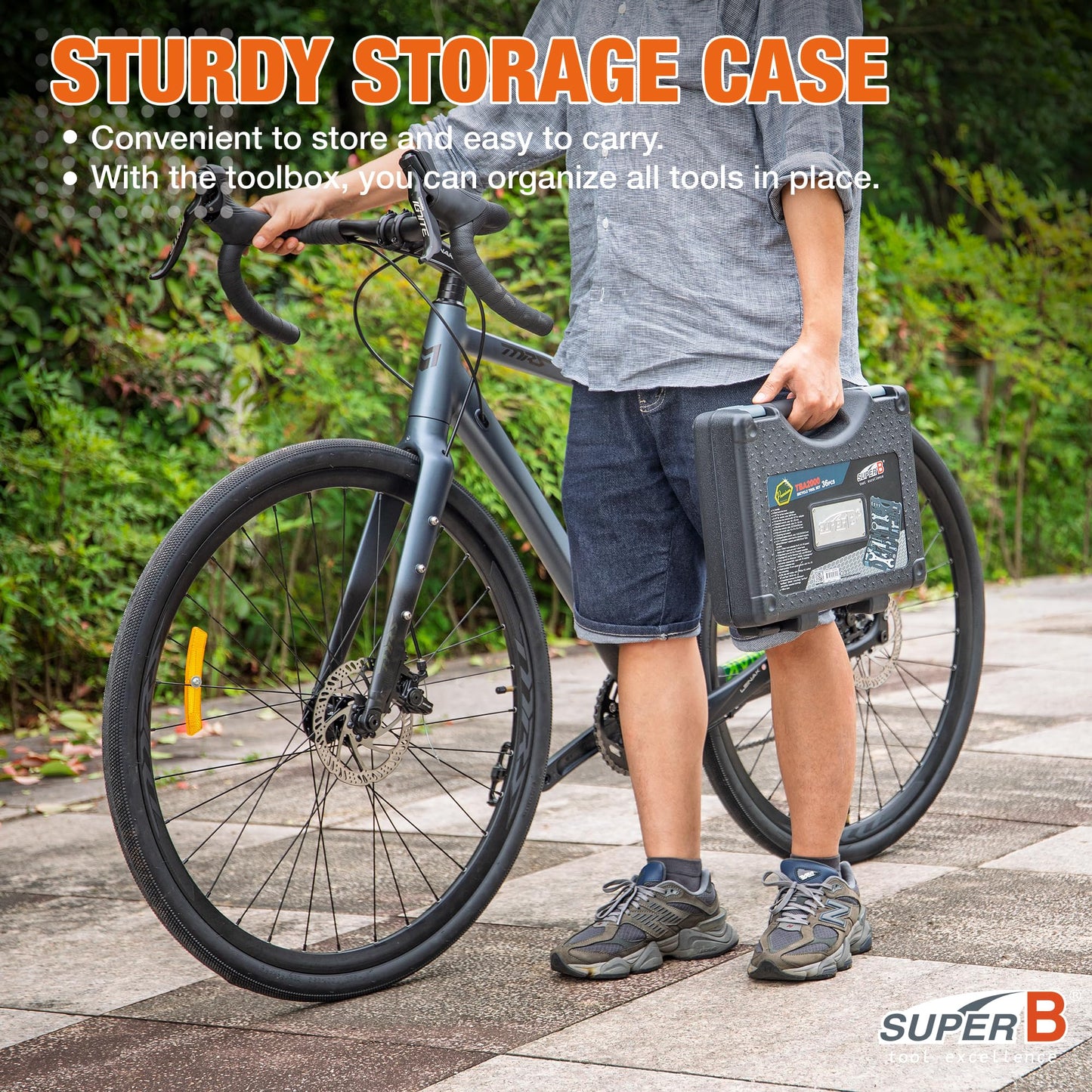 Super B 36 PCS Bicycle Tool Set - Bike Repair Kit with Carry Case - Bike Maintenance Tools for Road Bikes and Mountain Bikes, Repairing Tyres, Brakes, Chains, Pedal, Crank Puller(TBA2000)