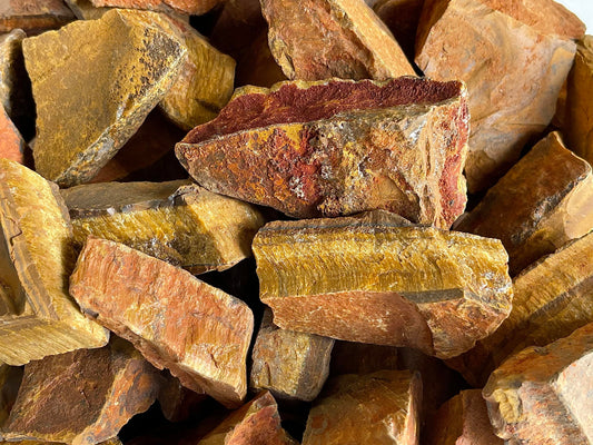 GAF TREASURES Wholesale Raw Tiger Eye Crystals, Natural Tiger Eye Stone, Natural Rough Tiger Eye Crystals, Tiger Eye Rough, Tiger Eye Healing Crystals (Tiger Eye, 0.5 Pound)