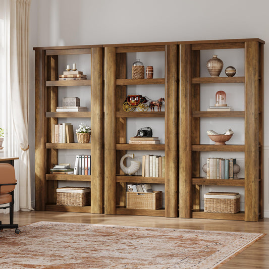 Tribesigns 71" Tall Book Shelf, 6-Tier Open Bookshelf, Vintage Bookcase, Floor Standing Display Storage Shelves, for Study Room, Living Room, Home Office, Bedroom, Rustic Brown (3)