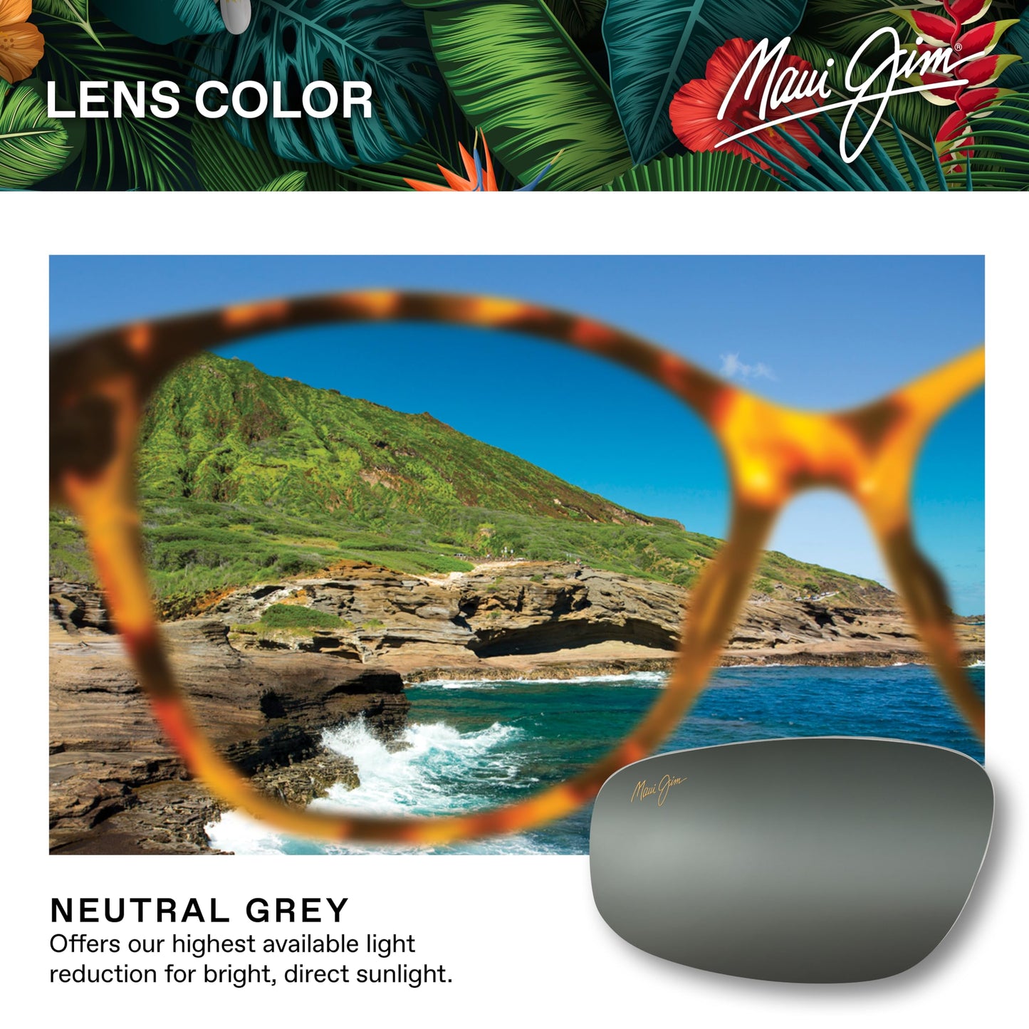 Maui Jim Mens's Local Kine Polarized Rectangle Sunglasses, Shiny Black/Grey/Maroon/Neutral Grey Polarized, Medium Fit