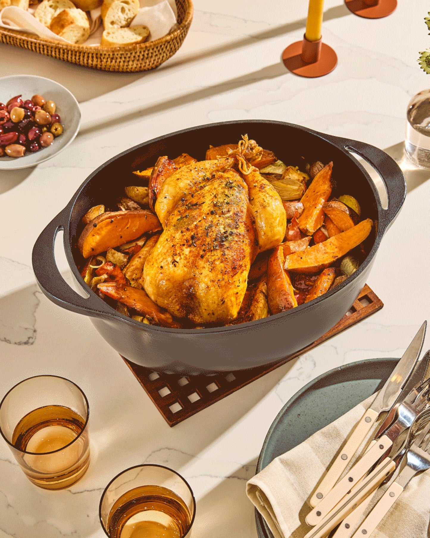 Caraway Enameled Cast Iron Dutch Oven - 8qt Dutch Oven With Lid - 3 Layer Enamel Coating - No Seasoning Required - Compatible With All Stovetops - Oven Safe - No Forever Chemicals - Charcoal