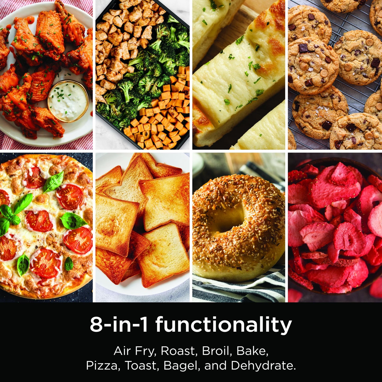 Ninja Air Fryer Toaster Oven Combo | 8-in-1 Functionality | Flip Up & Away for Storage Space | Air Fry Basket, Sheet Pan, Wire Rack & Removable Crumb Tray |1800 Watt | Stainless Steel | SP151