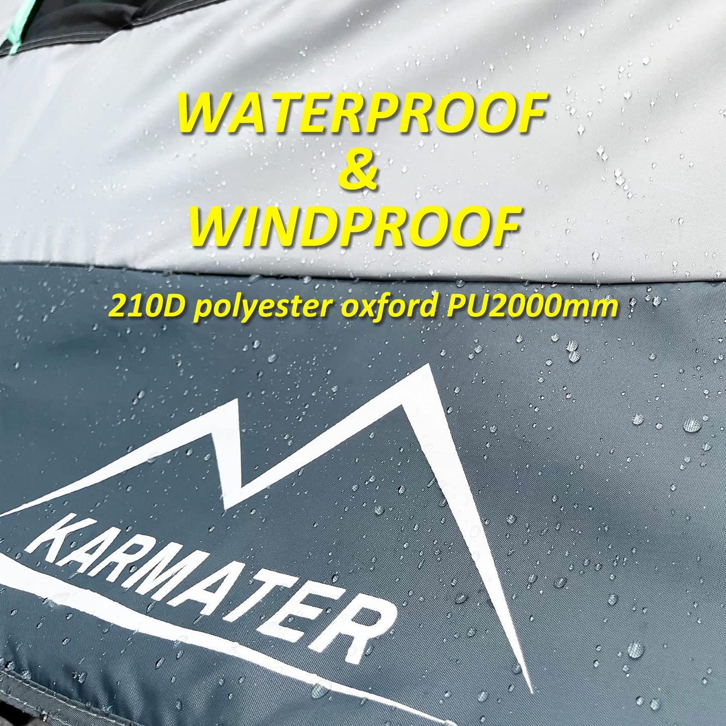 Pickup Truck Tent, Waterproof PU2000mm for Camping 5.5-6 Ft Bed,2-Person Sleeping with Double Layer Design Windows, Portable Overland Tent Expandable Triangle Sunshade Awning