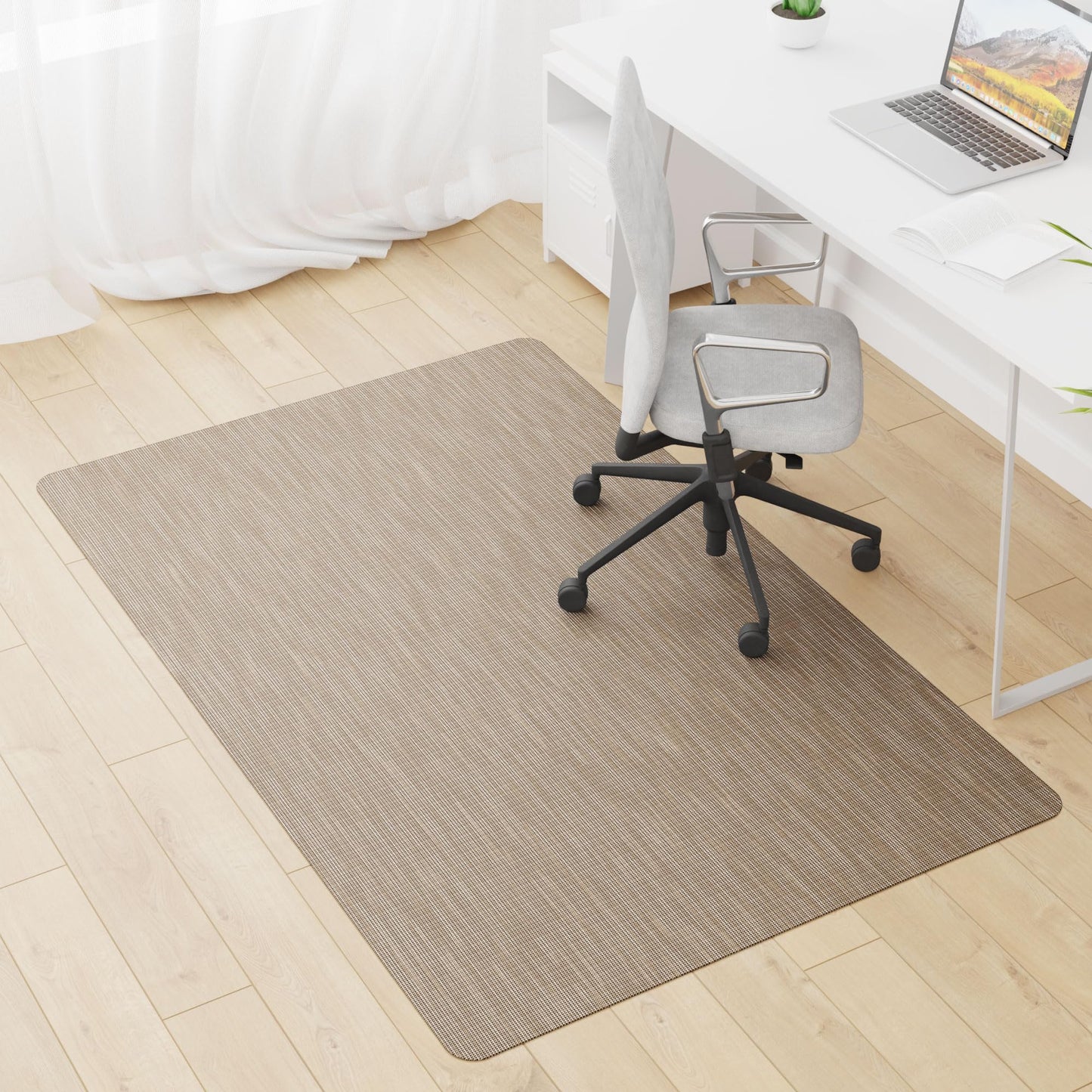 Homek Office Chair Mat for Hardwood & Tile Floor, 36"x48" Computer Chair Mat, Non-Curve Anti Slip Hard Floor Protector for Rolling Chair, PVC Mat Desk Rug for Home Office