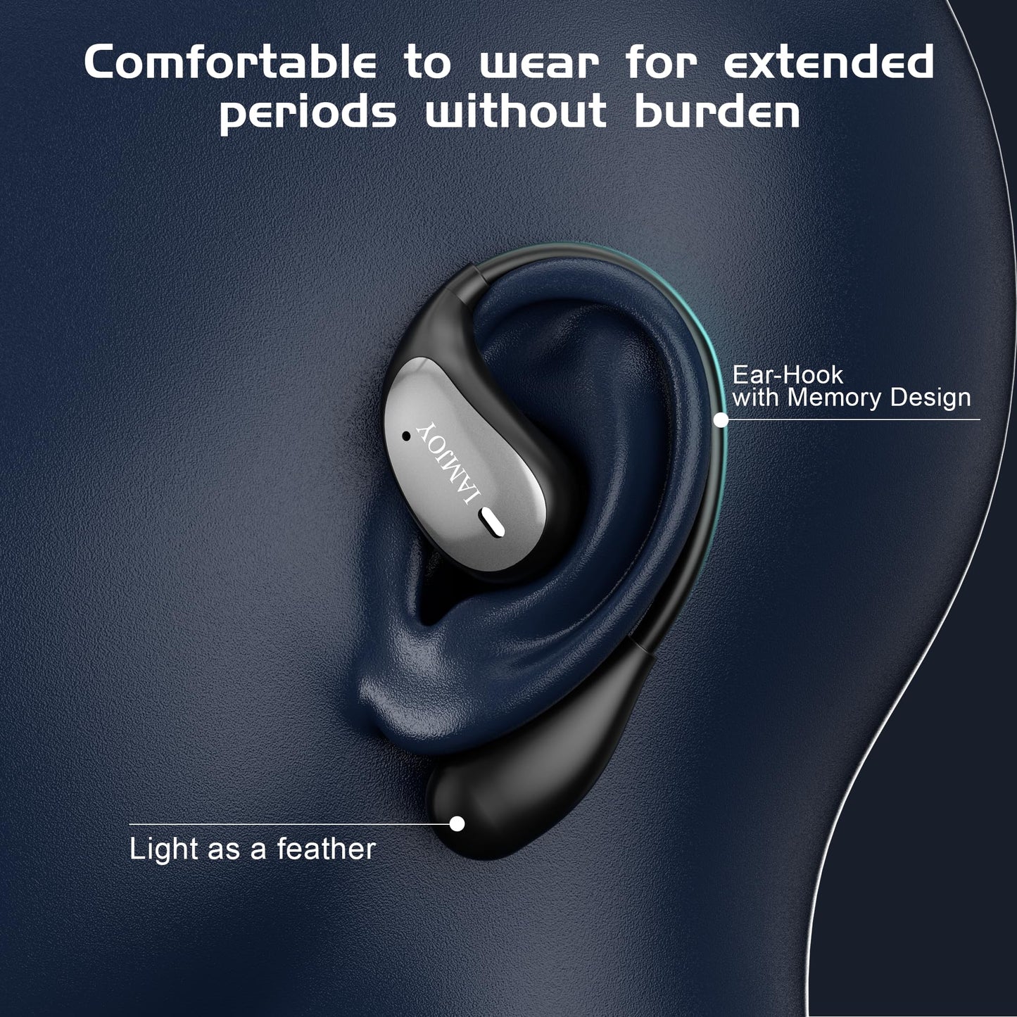 IAMJOY Language Translation Earbuds, 163 Two Way AI Translator Earbuds Language Translator OWS Earbuds Real Time 3-in-1 Online Translator Device with APP Fit iOS ＆ Android for Travel Business Learning