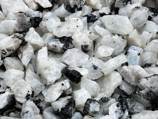 GAF TREASURES Wholesale Raw Rainbow Moonstone Crystals, Natural Rainbow Moonstone Stone, Rainbow Moonstone Rough, Rainbow Moonstone Healing Crystals (Rainbow Moonstone, 0.5 Pound)