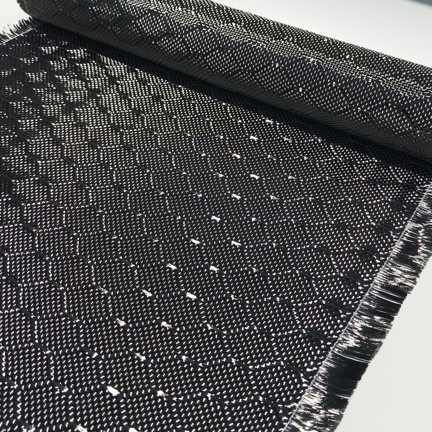 (5 ft - 10 ft Rolls) KARBXON - 1 Meter Wide (39.8 in) - Carbon Fiber - Beehive Weave Fabric - Black - 3K - 240g/meter - Advanced Tech Fiber Cloth Fabric - Wide Hemmed Fabric for Repair, DIY Projects