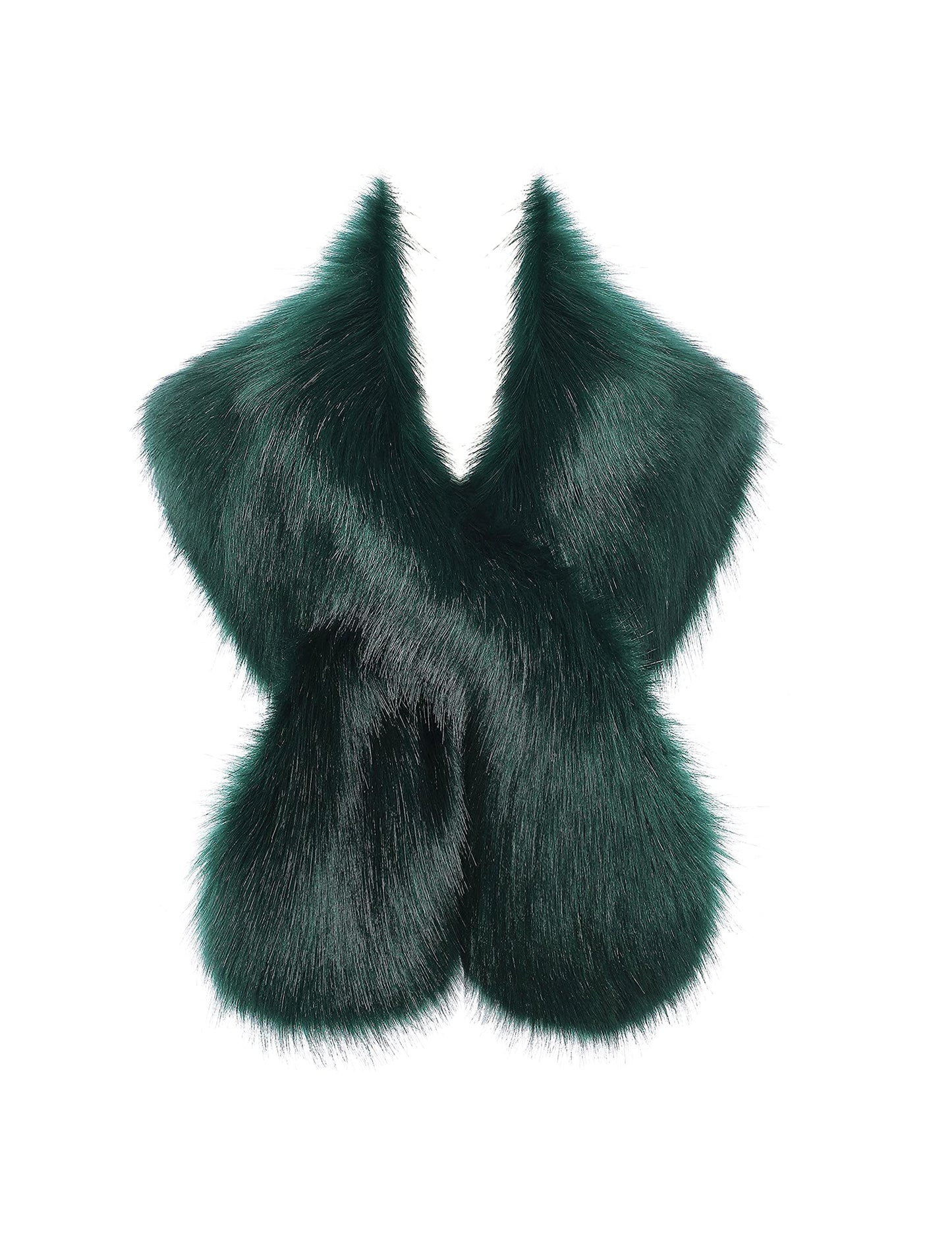 BABEYOND Women's Faux Fur Shawl Party Faux Fur Collar Fur Wraps for Winter Bridal Wedding Cover Up