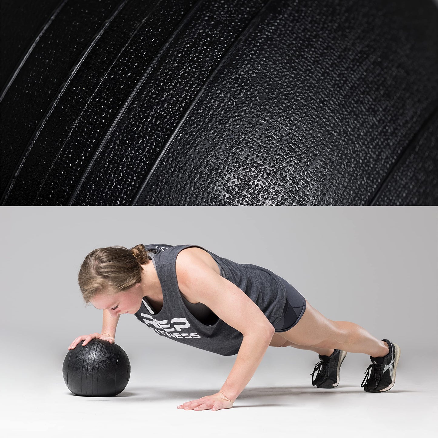REP Weighted Slam Balls | 10 lb | Exercise and Fitness Balls for Strength Training, Soft Rubber Grip, Non-Bounce Medicine Ball | Crossfit, Home Gym, Fitness, and Core Workouts | Black