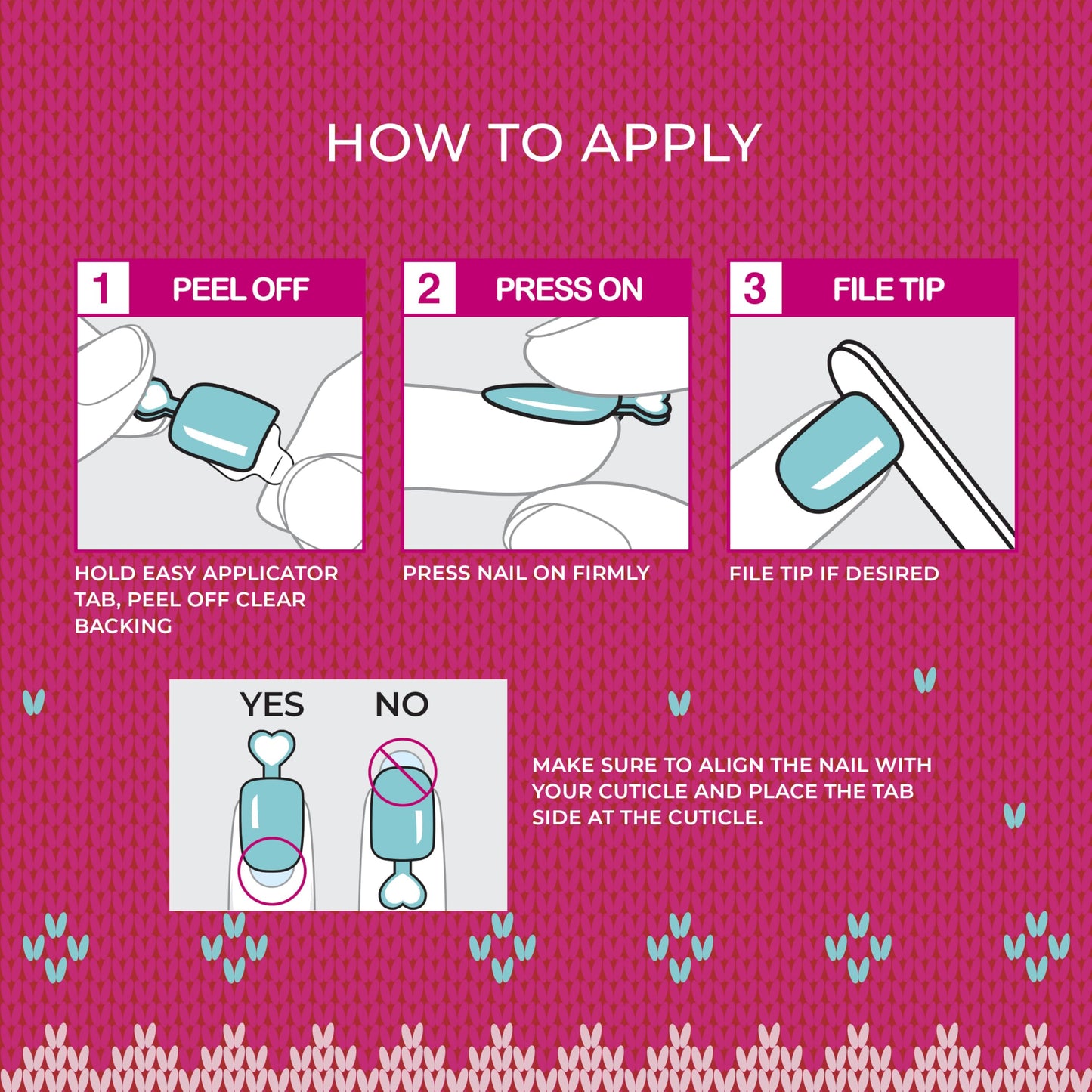 KISS imPRESS Mini Holiday Press On Nails for Kids, ‘Frostsnow’, Pink, Child Size, Squoval Shaped, Mess-Free, Mom Approved, Non-Toxic, Breakaway Application Tabs, Nail File, 20 Fake Nails (Pack of 2)