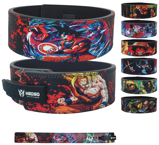 MEDSO Anime Weight Lifting Lever Belt, Lifting Blet for Squats,Deadlifts, Powerlifting,Weightlifting, Bodybuilding for Perfect Back Support for Men Women (X4, Medium)
