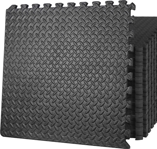 ZENY Puzzle Exercise Mat, 0.75'' Thick EVA Interlocking Foam Floor Tiles, Workout Mat Gym Flooring for Home Gym, 24 in x 24 in x 3/4 in, 24 Tiles, Cover 96 sq.ft (3/4'' Thickness, 24 Tiles 96 sqft)