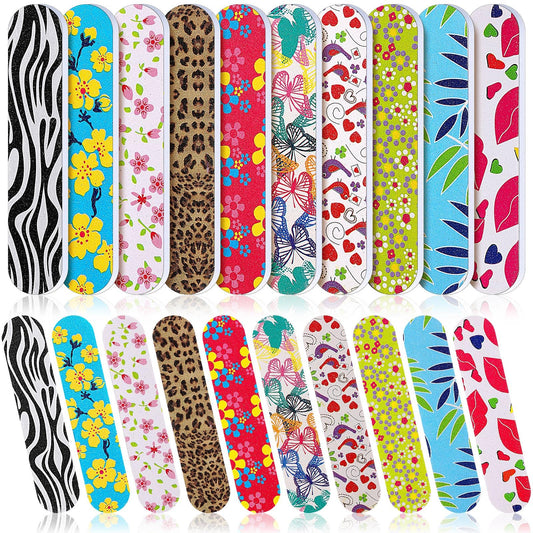 Sumind 100 Pack Nail Files Double Sided Emery Boards Manicure Tools Professional Nail File and Buffers for Women(3.54 x 0.79 x 0.16 Inch)