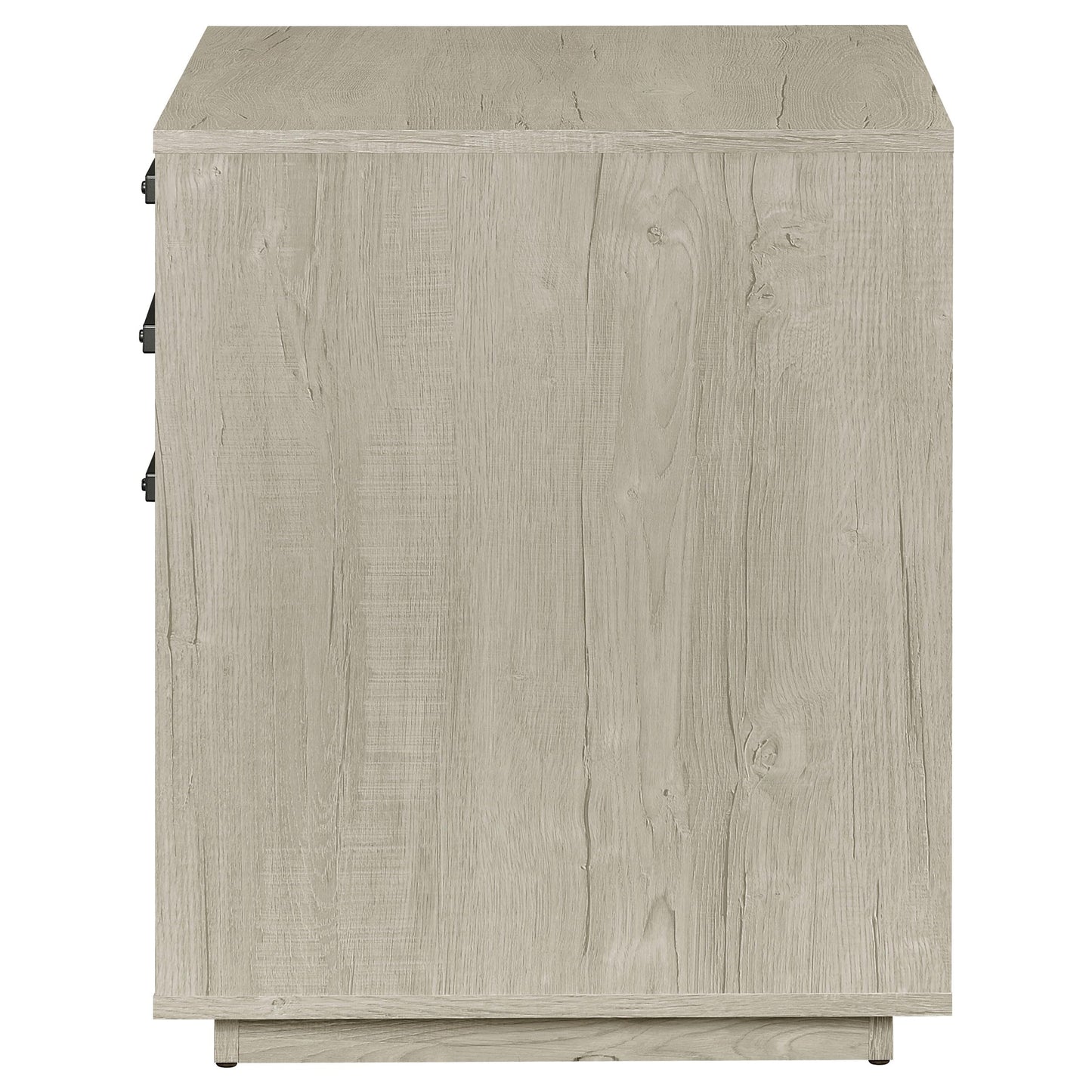 Coaster Home Furnishings - Loomis - Engineered Wood & Veneer - 3-Drawer Modern File Cabinet with Drawer Pulls and Euro Glides - Home Office - Whitewashed Gray - 805882