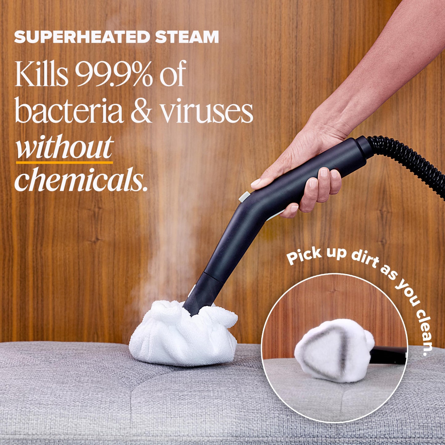 Dupray Neat Steam Cleaner, Multipurpose Steamer for Floors, Grout & Upholstery, Chemical-Free Cleaning, Long Run Time, 40-Piece Accessory Kit *Kills 99.9% of Bacteria & Viruses