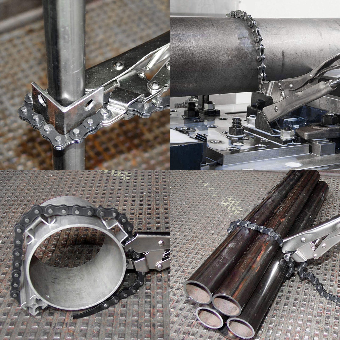 VEVOR Pipe Clamp, 2-6 in, Ultra Clamp with Quick Acting Screws & Locking Chain Pliers, Removable 48 in Chain, Holds 14 in Diameter Pipes