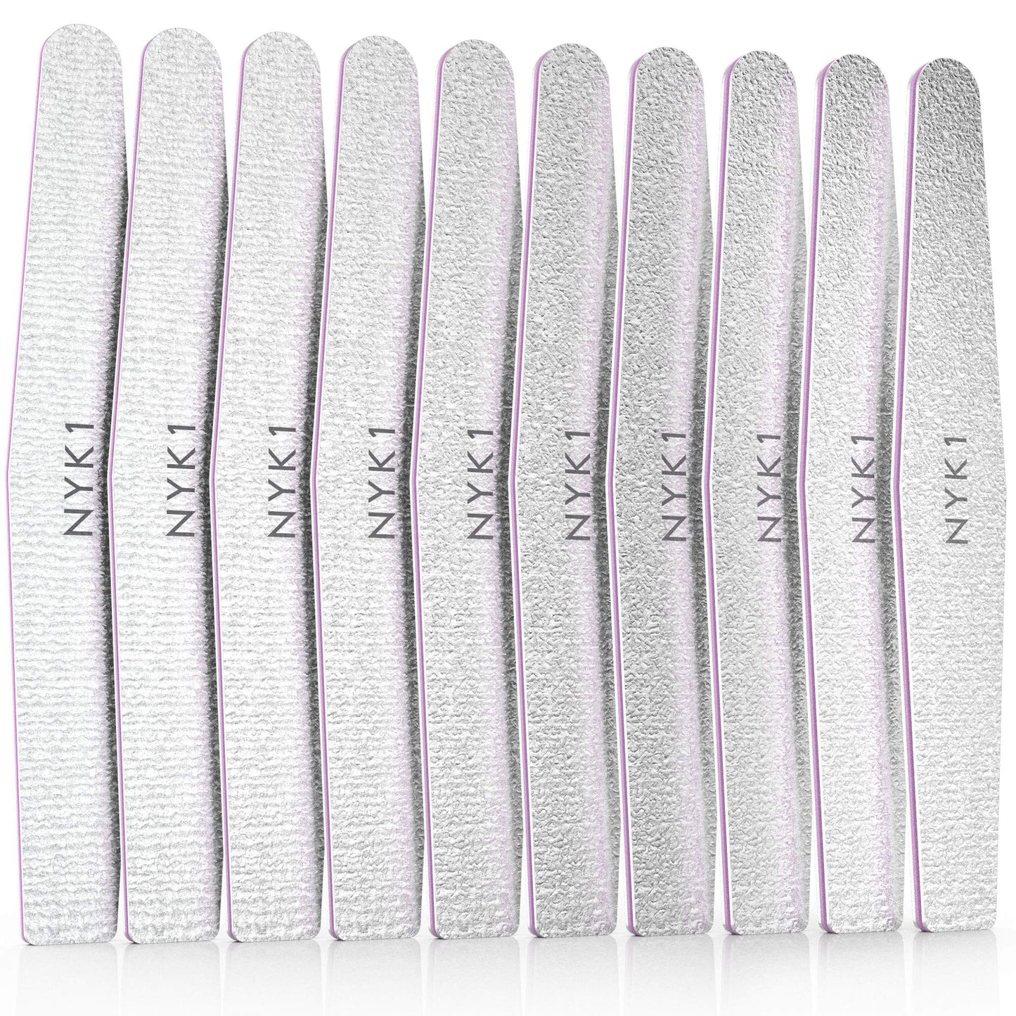 Professional Nail Files Emery Boards - (Pack of 10) Strong HIGH Quality Nails Files 100 180 Grit File Emery Boards for Nails Natural Acrylic Nails Nail File Set