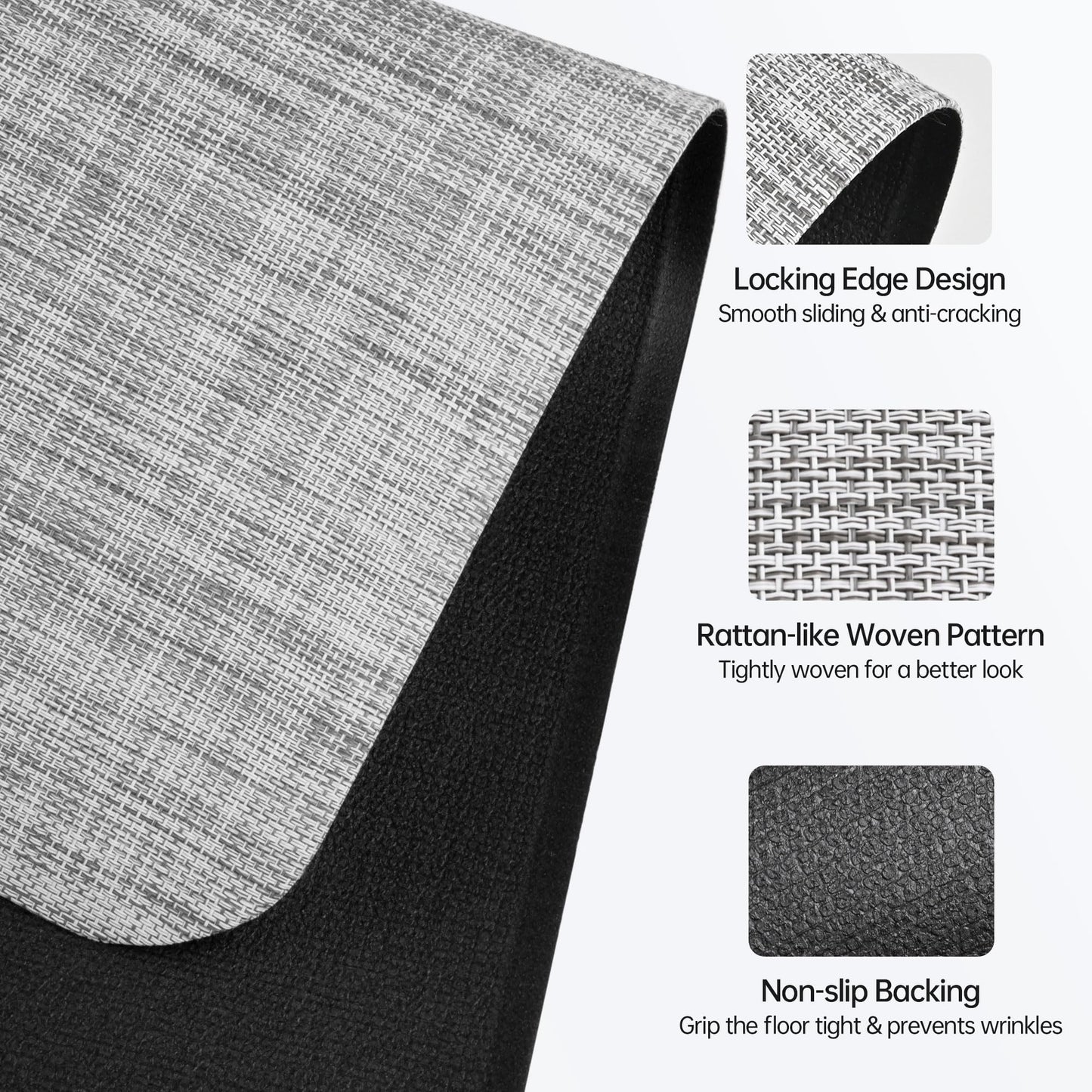 Cybstrax Office Chair Mat for Hardwood & Tile Floor, 30" x 48" Desk Chair Mat, Anti Slip, Non-Curve Computer Chair Mat for Rolling Chairs Floor Protector for Home Office