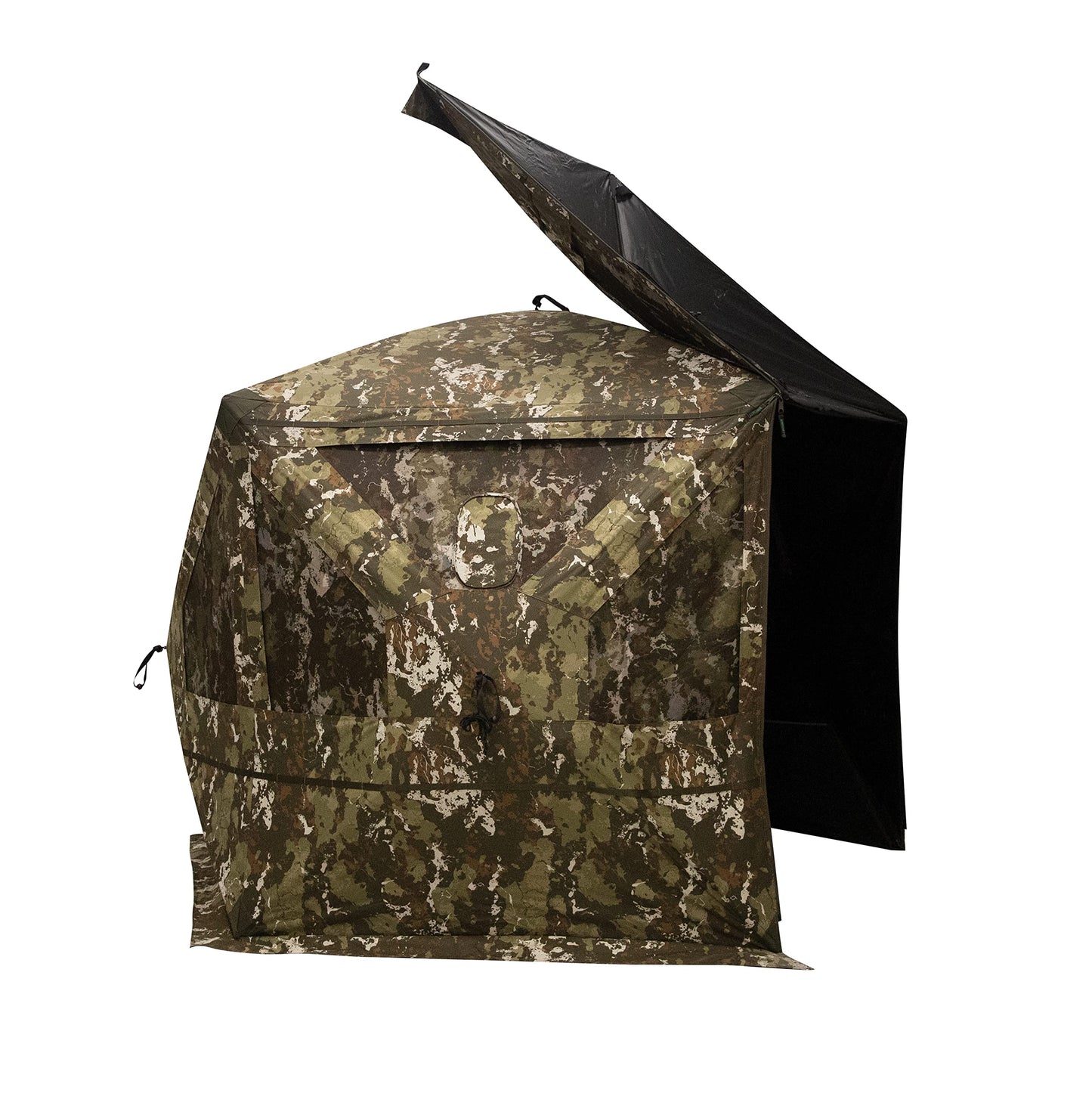 Barronett Blinds® Pentagon™ Heavy-Duty, Portable Hunting Blind, 5-Sided Hub Blind, 600 Denier Fabric, Low Profile Windows, 4-Person, Crater™ Harvest, 72” x 96” x 96”, PTHD550CH