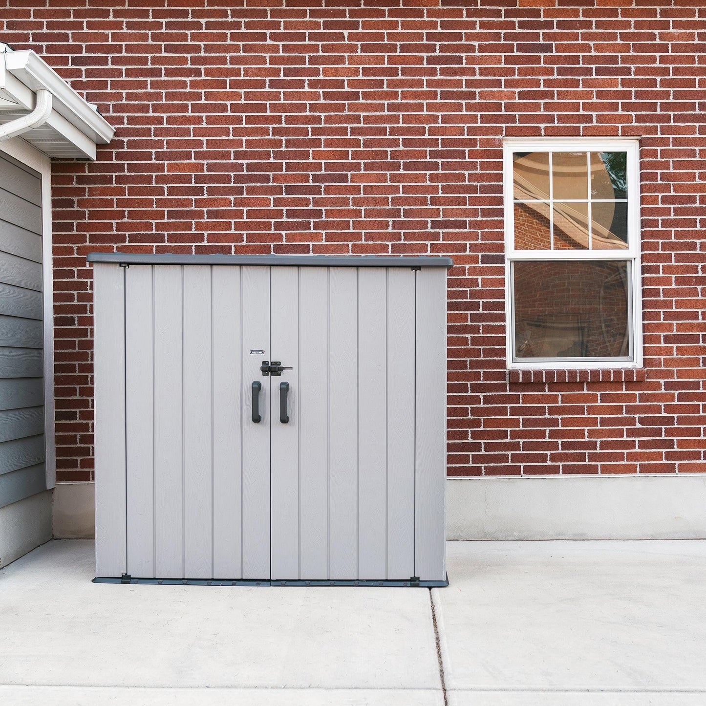 Lifetime Outdoor Utility Storage Shed with Double Wall Steel-Reinforced Construction, 6.3 x 3.6 FT