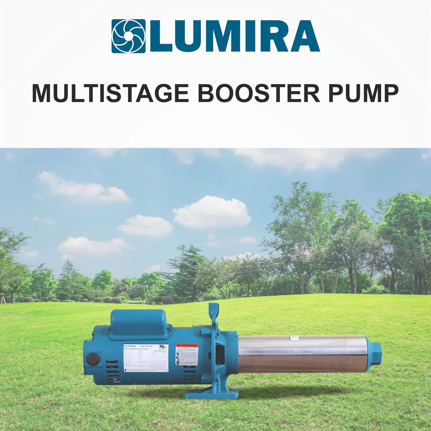 LUMIRA Multi stage booster pump - 07 GPM,13 STAGE, 0.75 hp, 115/230 Volts, 1 phase, 1" FNPT connections