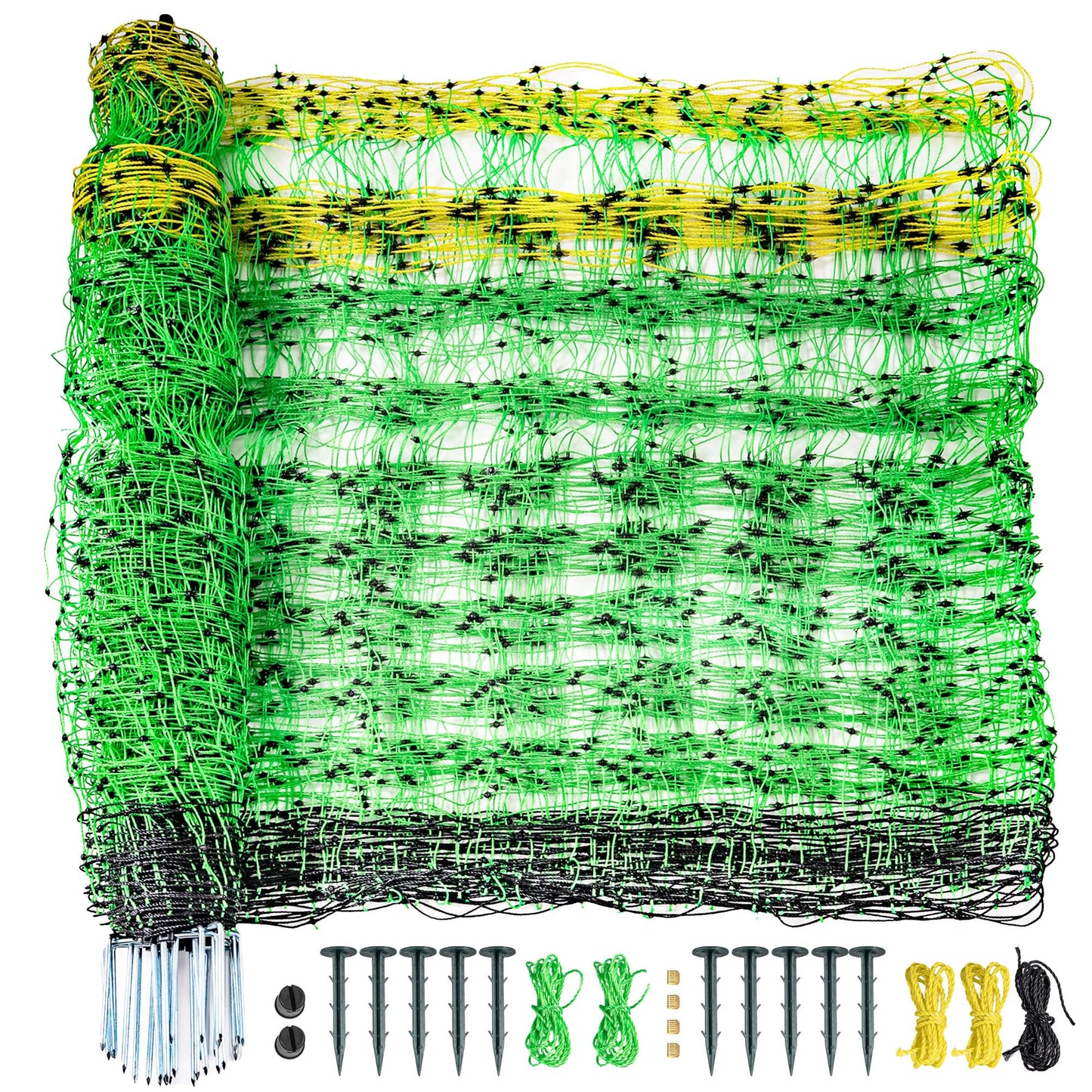 PPOLB Electric Fence Netting - 47.2" H x 164' L, Portable Movable Livestock Nets Mesh for Lambs, Dogs, Deer, Larger Animals Electric Fencing for Backyards, Homesteaders, Farms Ranches, and Gardens