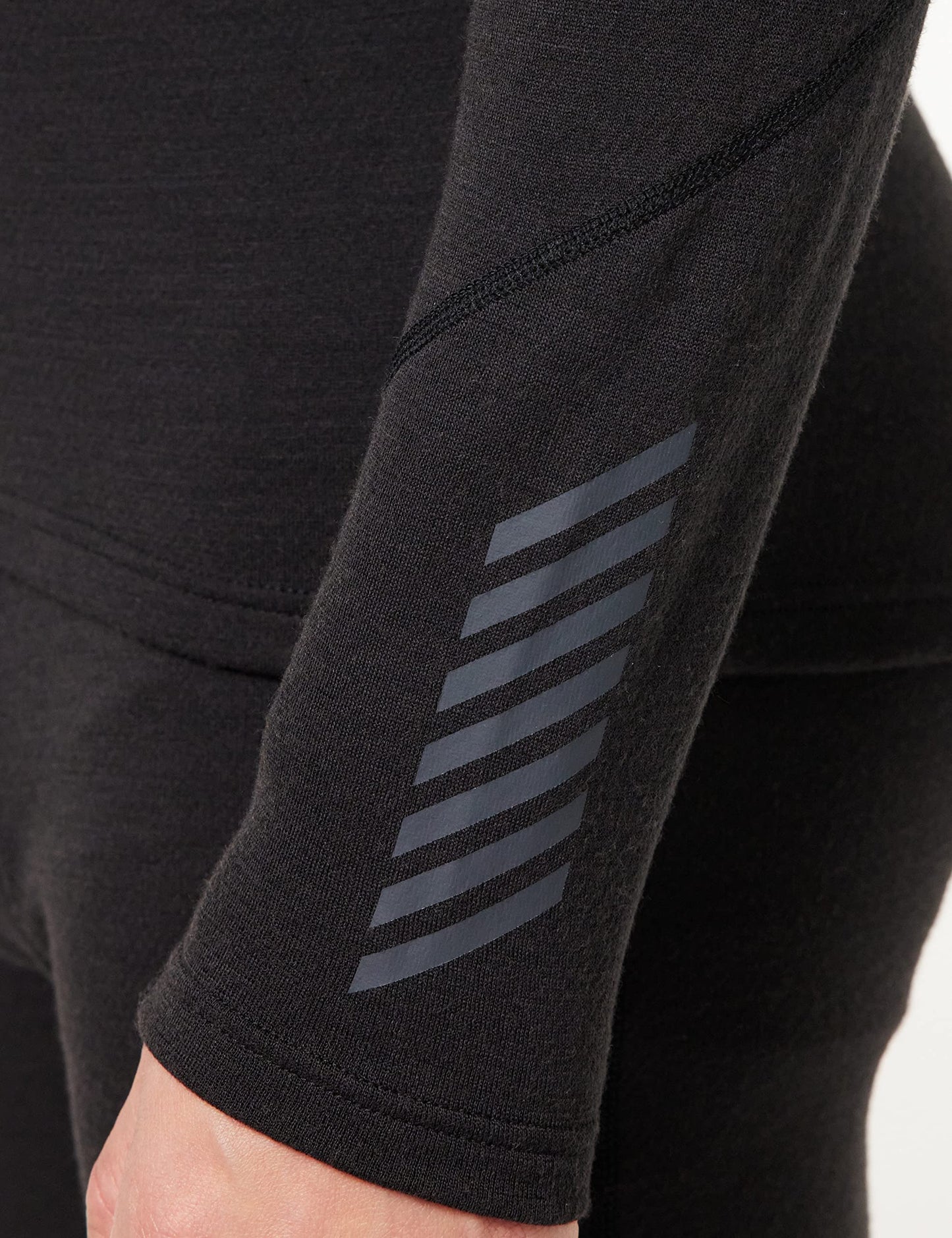 Helly-Hansen LIFA Merino Midweight Crew Base Layer for Men - Warm & Breathable, Ideal for Winter Sports & Outdoor Activities, 990 Black - L