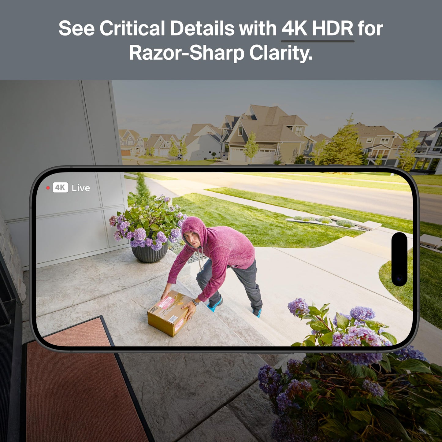 Arlo Ultra Security Camera 4K HDR (3rd Gen, 2025 Release) + SmartHub, Battery Power, Emergency Response, AI Event Captions, 1-Month Trial of Secure Plan, 180° Field of View, 2 Cam, White