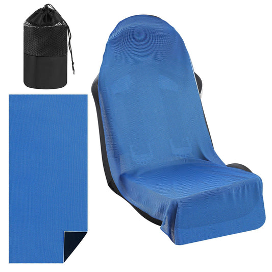 Hahafelt Cooling Car Seat Towel Covers with Storage Bag Seat Post Workout Sweat Washable Cover Non Slip for Car Towel for Dog Pet Workout Outdoor Sport Activitie(Dark Blue)