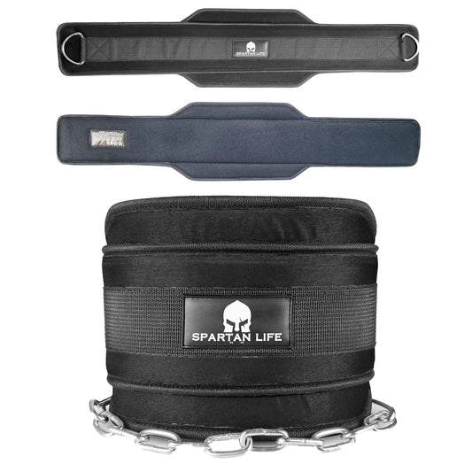 Victorbudo USA Dip Belt for Weightlifting, Weighted Belt with Chain for Pullup, Gym Lifting Belt for Powerlifting, Squat, Bodybuilding, Heavy Duty Steel, Workout Belt with Comfortable Neoprene Support