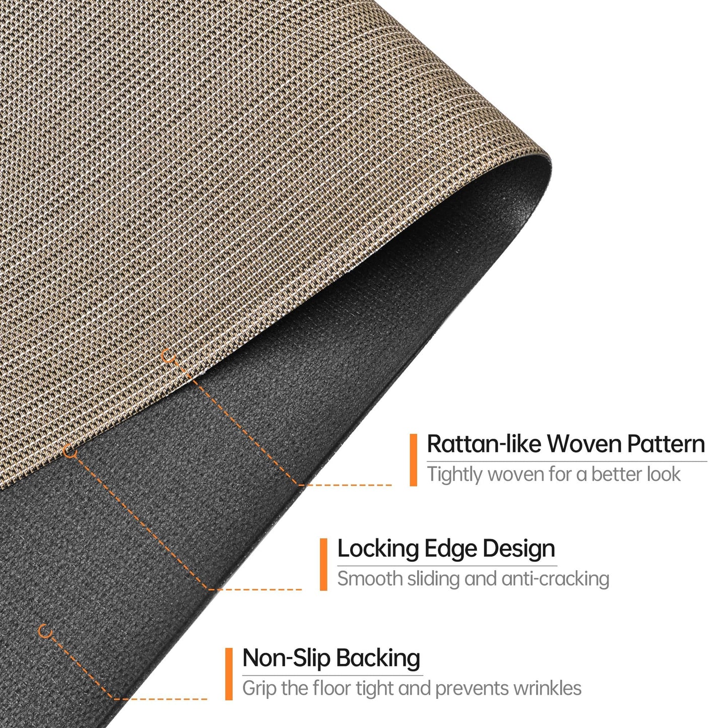 Homek Office Chair Mat for Hardwood & Tile Floor, 36"x48" Computer Chair Mat, Non-Curve Anti Slip Hard Floor Protector for Rolling Chair, PVC Mat Desk Rug for Home Office