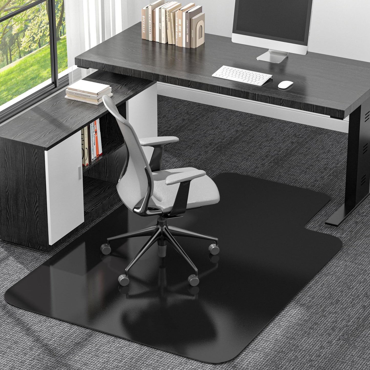 Office Chair Mat for Low Pile Carpeted Floors with Lip, 36" x 48" Plastic Floor mat for Desk Chair on Carpet,Easy Glide Carpet Protector Mat for Computer Chairs,Rolling Chairs,Home,Office (36*48 inch)