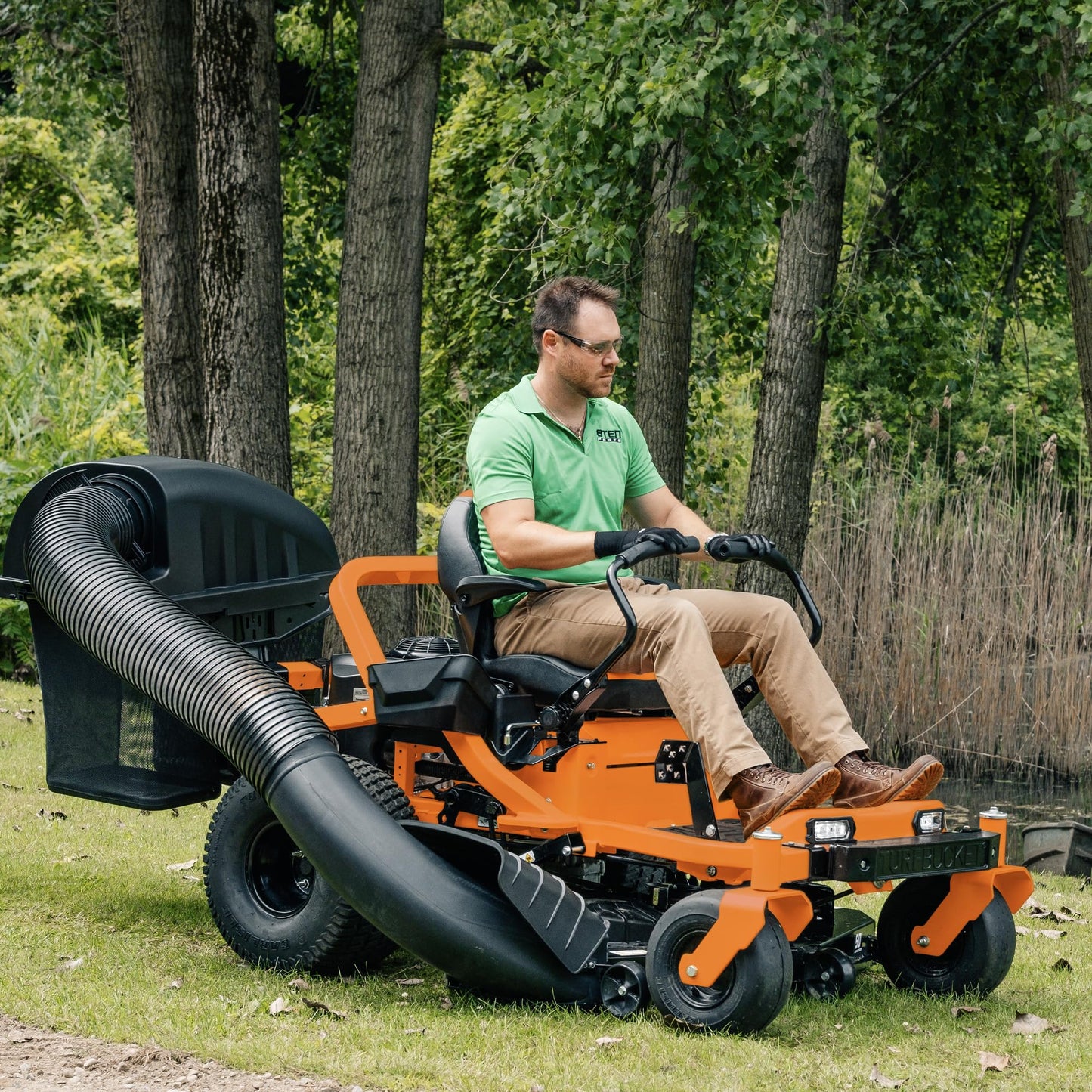 8TEN TURFBUCKET Grass Twin Bagger System for Ariens Gravely Edge ZT 52 Inch Deck Zero Turn