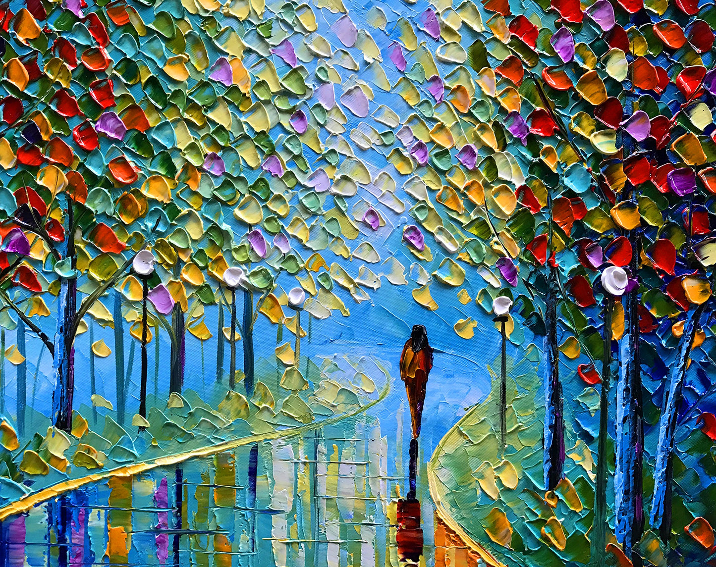 YaSheng Art -Landscape Oil Painting On Canvas Textured Tree Abstract Contemporary Art Wall Paintings Handmade painting Home Office Decorations Canvas Wall Art painting 24x36inch