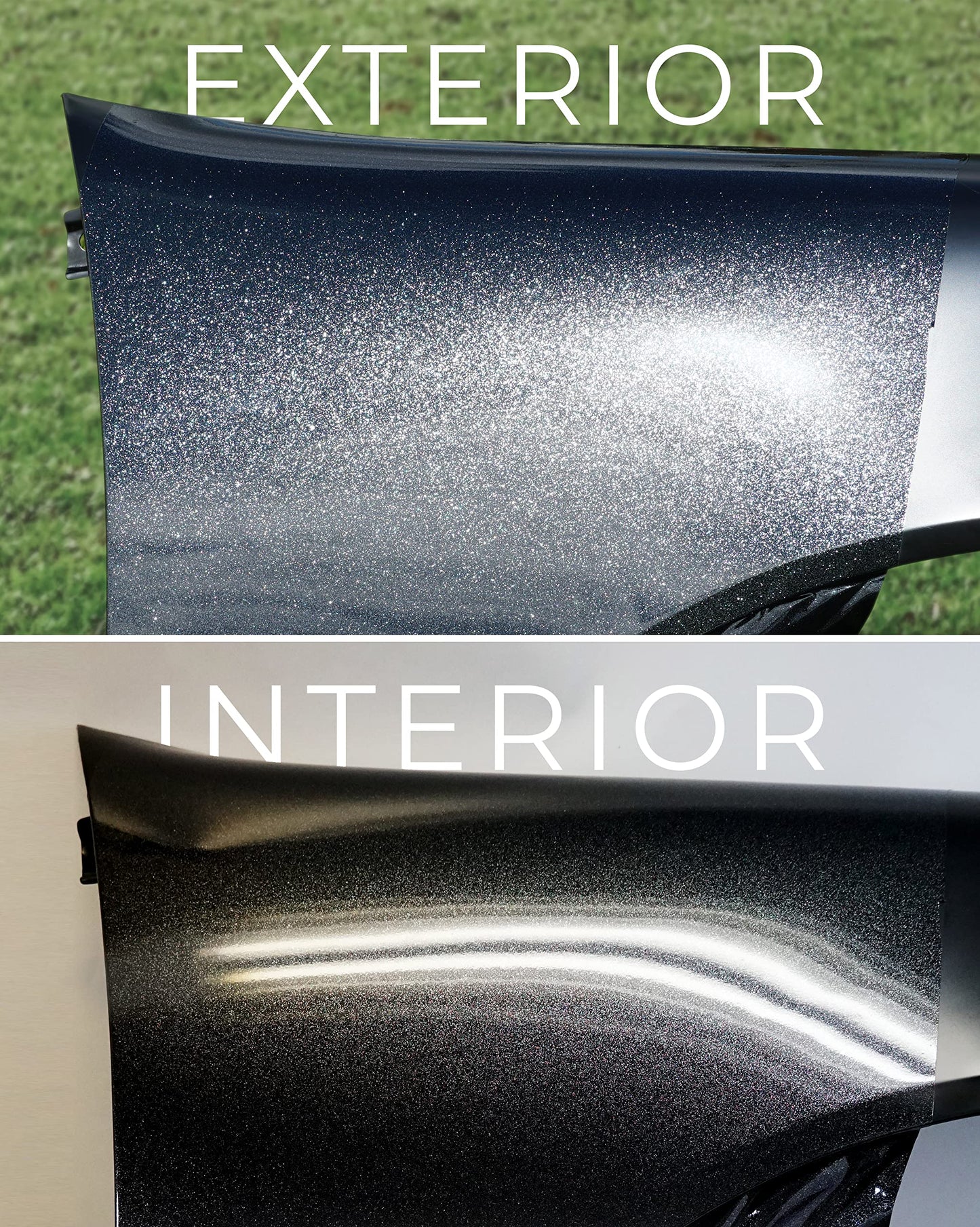 VViViD+ Ultra Gloss Metallic Premium Vinyl Car Wrap Film (50ft x 5ft, Gloss Heavy Metal Black)