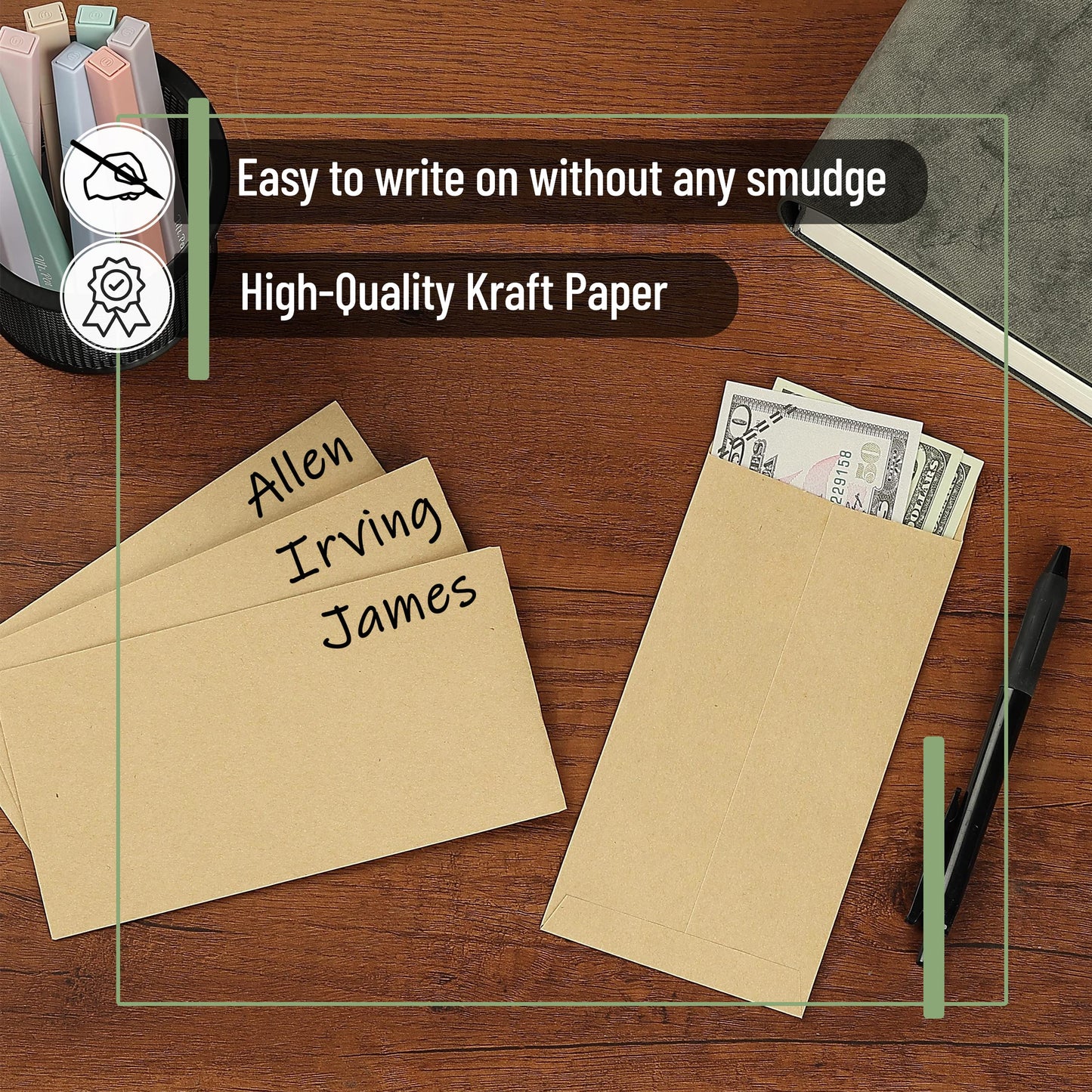 Mr. Pen- Clasp Envelopes and Money Envelopes for Cash