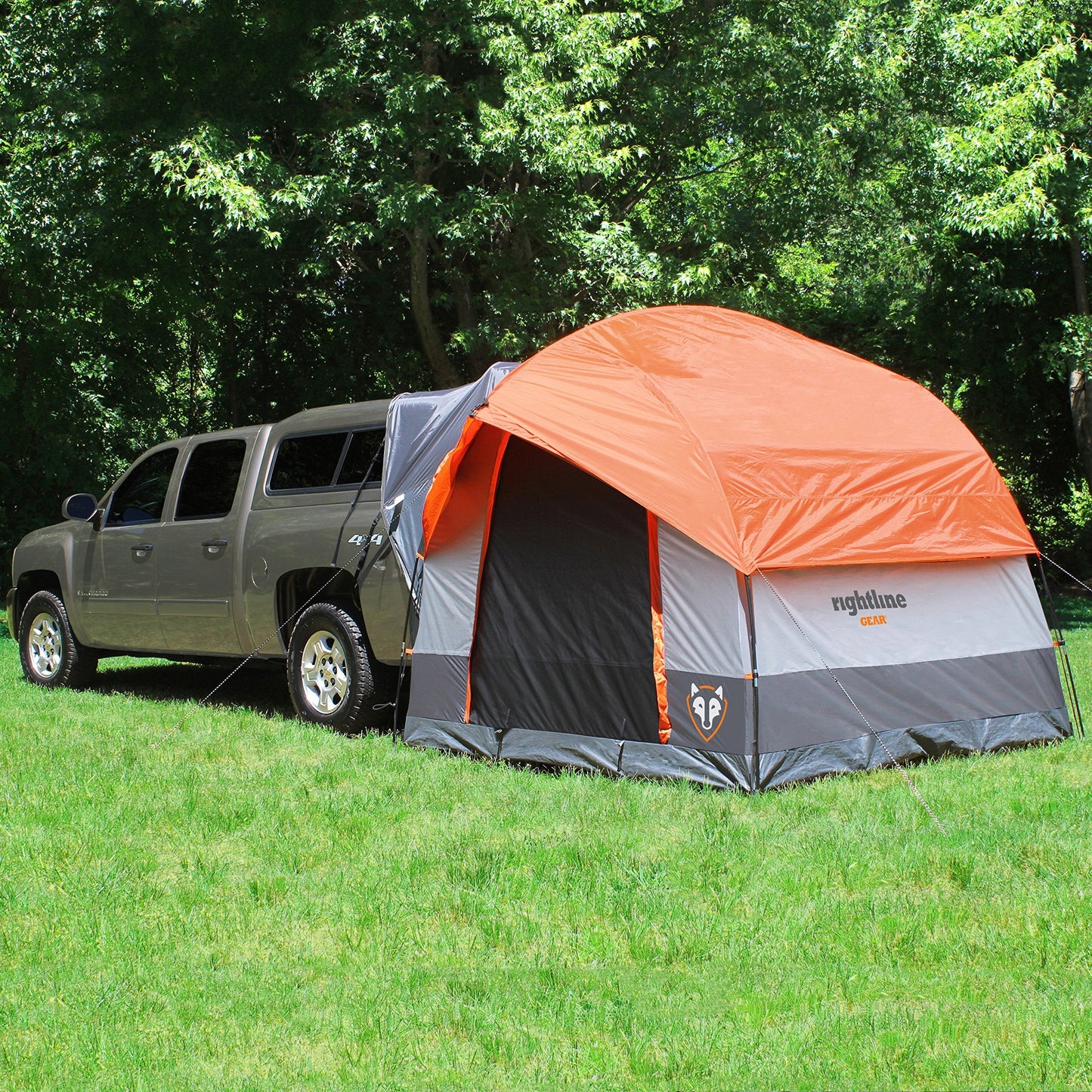 Rightline Gear 6-Person SUV Tent Attachment for Camping, 8 by 8 by 7.2 Feet, Water-Resistant, Zipper, Rainfly, 26"L x 10"W x 10"H, Orange